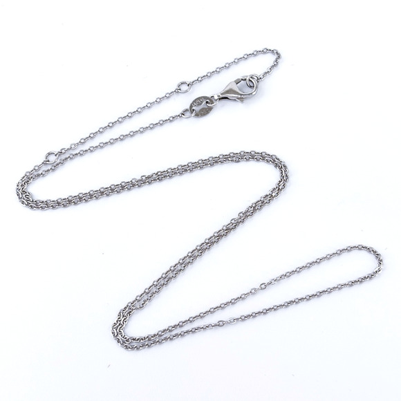 Vintage Italy Sterling Silver 925 0.7mm Cable Chain Necklace 15.5”-17.5” - Picture 1 of 3